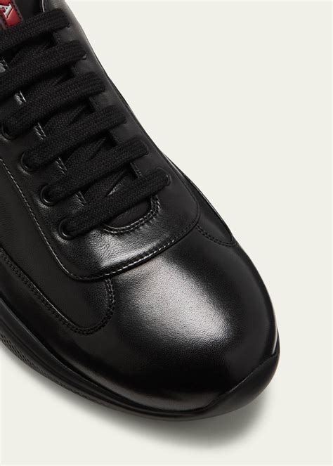 Prada Men's Americas Cup Napa Leather Low